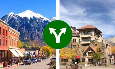 real estate telluride vs mountain village